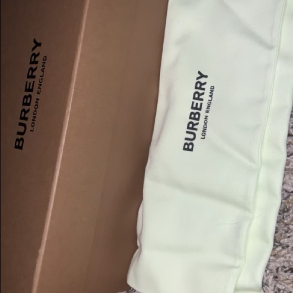 BURBERRY Logo Print Vintage Check Cotton Sneakers - Picture 5 of 5